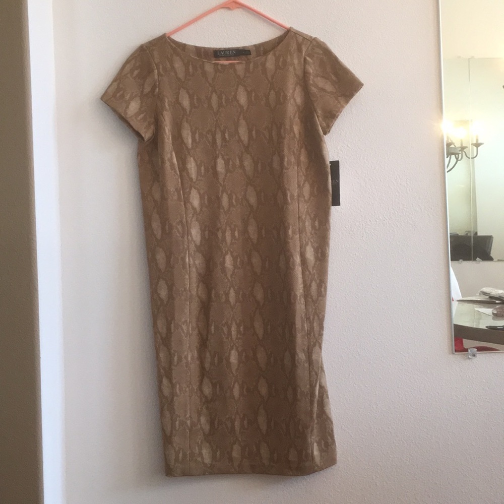 Snakeskin short sleeve dress